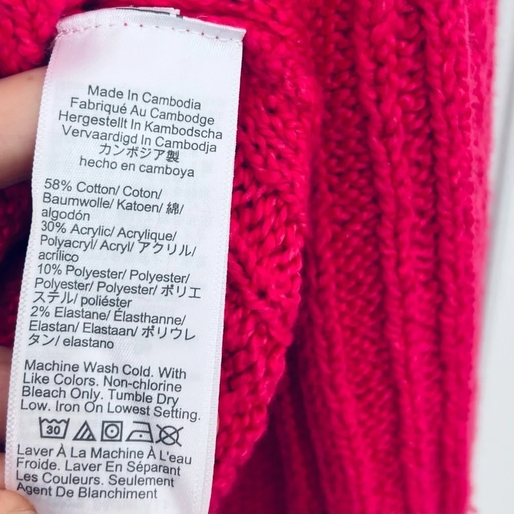 J. Crew NWT Cable Knit Rolled Neck Sweater Size Small